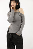 Ien Unbalanced Shoulder Knit