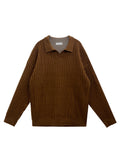 Open neck warm collar knit