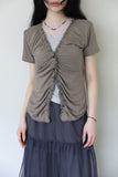 Medi lace button tee
