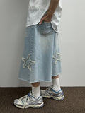 Vintage Star Patch Bermuda Denim