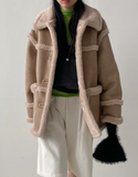 Mink reversible half mustang jacket