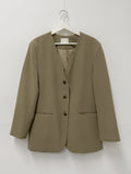 Frank No-Collar Loose Fit Jacket