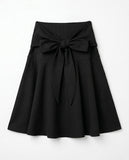 STRIPE RIBBON MIDI SKIRT