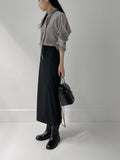 [Tie SET] Arc Raglan Round Blouse
