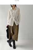 Belted Loose Fit Blouse