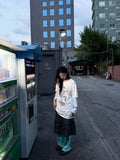 CHECK MIX FRILL SKIRT