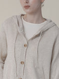 [Premium] Hood Cardigan Linen Setup Hood