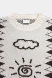 Cloud brush graphic knit