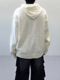 Plus jacquard snap hood knit