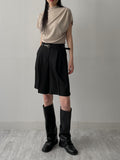 Milly Shirring Cap Sleeve T-Shirt