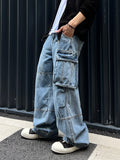 Salt Washed Cargo Denim