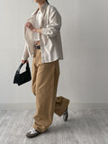 [Wrinkle Free] Pocket Stripe Loose Fit Shirt