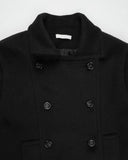 BLACK BUTTON SHORT COAT