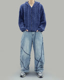 noti Knit Hoodie Zip Up