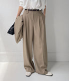Taize Button Two-Tuck Wide Slacks