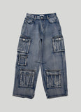Multi Cargo Pocket Unique Denim
