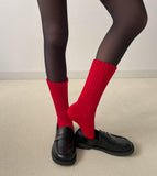Semi Ribbed Daily Long Socks