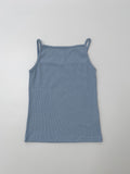 Boat Neck Square Ribbed Sleeveless