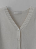 [Premium] Whole Garment Tarde Short Sleeve Knit Cardigan