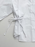 Ribbon Poplin Loose Fit Shirt