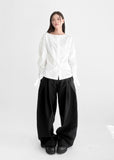 ANGLE LINE WIDE SLACKS