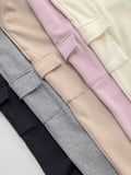 [unisex] Brushed cargo wide training pants