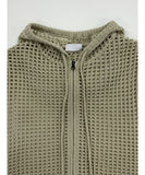 Summer Mesh Hood Vest Zip-up