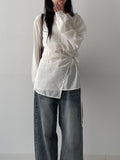 Edin Wrap Loose Fit Blouse