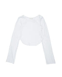 1+1 ROUND-HEM CROP TOP