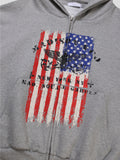 Crop Stars and Stripes Hood Zip-Up