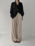 Marine Backslit See-Through Overfit Shirt