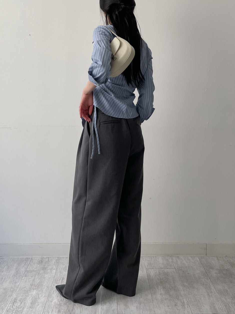 【INCHANT ME】Two-Tuck Basic Wide Slacks INCHANT ME(インチャントミー) - ケンディルツータックワイド