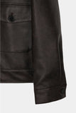 Hipper Button Leather Jacket