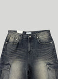 Tin Washing Bermuda Cargo Denim