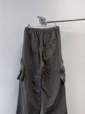 Nylon Round Zipper Pocket Pants