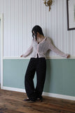 Small flower cotton pants