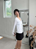 LACE BANDING SKIRT PANTS