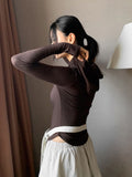 CURVED HEM CROP HOODIE