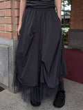 DOUBLE LAYERED MESH SKIRT