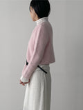 Mochi Angora Round Crop Cardigan