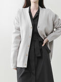 [Premium] Italian Viscose V-neck Cardigan