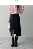 [Belt SET] Turin H-line wrap skirt