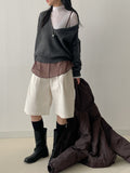 Deep V-Neck Loose Fit Knit