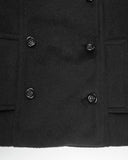 BLACK BUTTON SHORT COAT