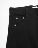 SOLID COTTON CURVED PANTS