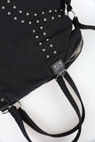 Nylon studded shoulder bag