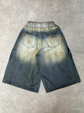 Vintage Ninja Tattoo Bermuda Denim