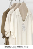 [Premium] Whole Garment Cariha V-neck Short Sleeve Knitwear