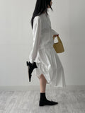 [Setup Available] Pin Pleated Long Skirt
