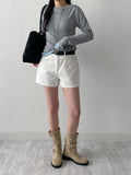 Slub Cotton Shorts
